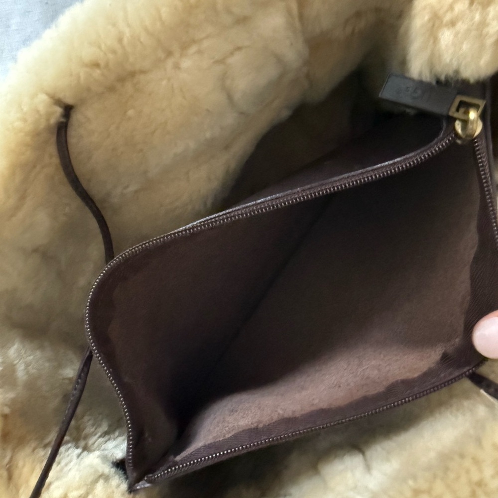 UGG Australia Shearling Suede & Leather Tote — Classic Tan - Picture 5 of 8
